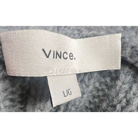 Vince Interlocking Cable Merino Wool & Cashmere Cardigan NWOT Size Large - Picture 6 of 7